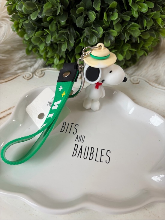 Other - Snoopy Hat Keychain with Green Strap